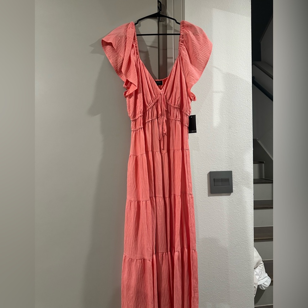 Eloquii NWT size 14 ruffled tiered maxi dress